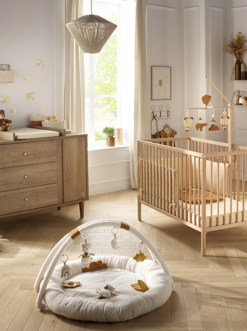 Lit tout barreaux en bois avec matelas - BABYPRICE - Kiabi