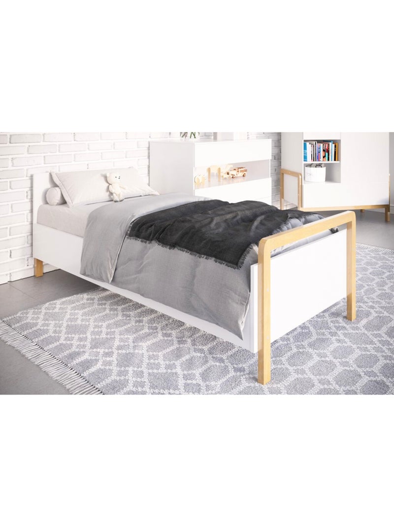 Lit Victor - 180 x 80 cm - Sans Matelas Blanc - Kiabi