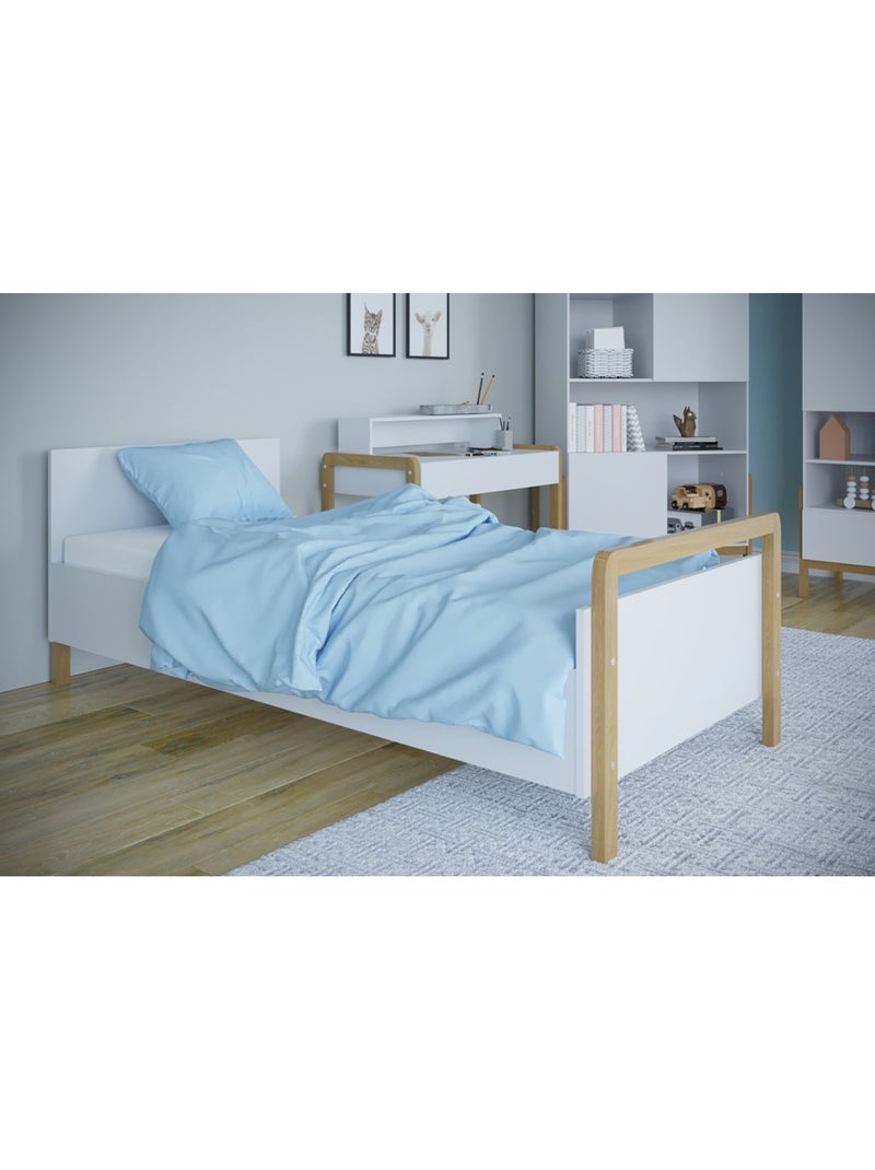 Lit Victor - 180 x 80 cm - Sans Matelas Blanc - Kiabi