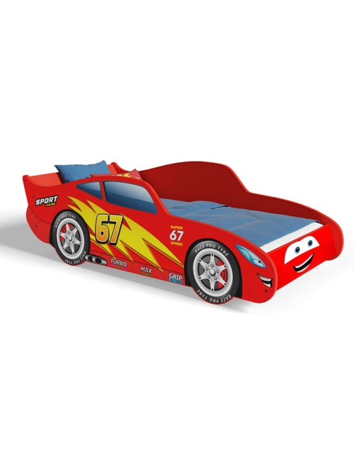 Lit voiture de course rouge cars 67 - 140 x 70 cm - Kiabi