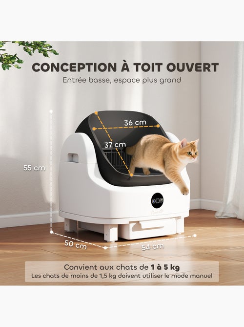 Litière autonettoyante bac à litière auto-nettoyant blanc - Kiabi Litière autonettoyante bac à litière auto-nettoyant blanc - Kiabi