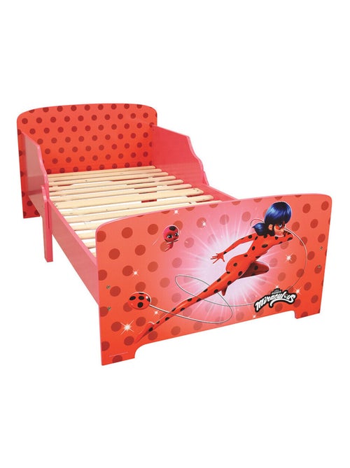 Lit+Matelas Miraculous couleur rouge Sommier + lattes + Matelas - 70x140 cm - Kiabi