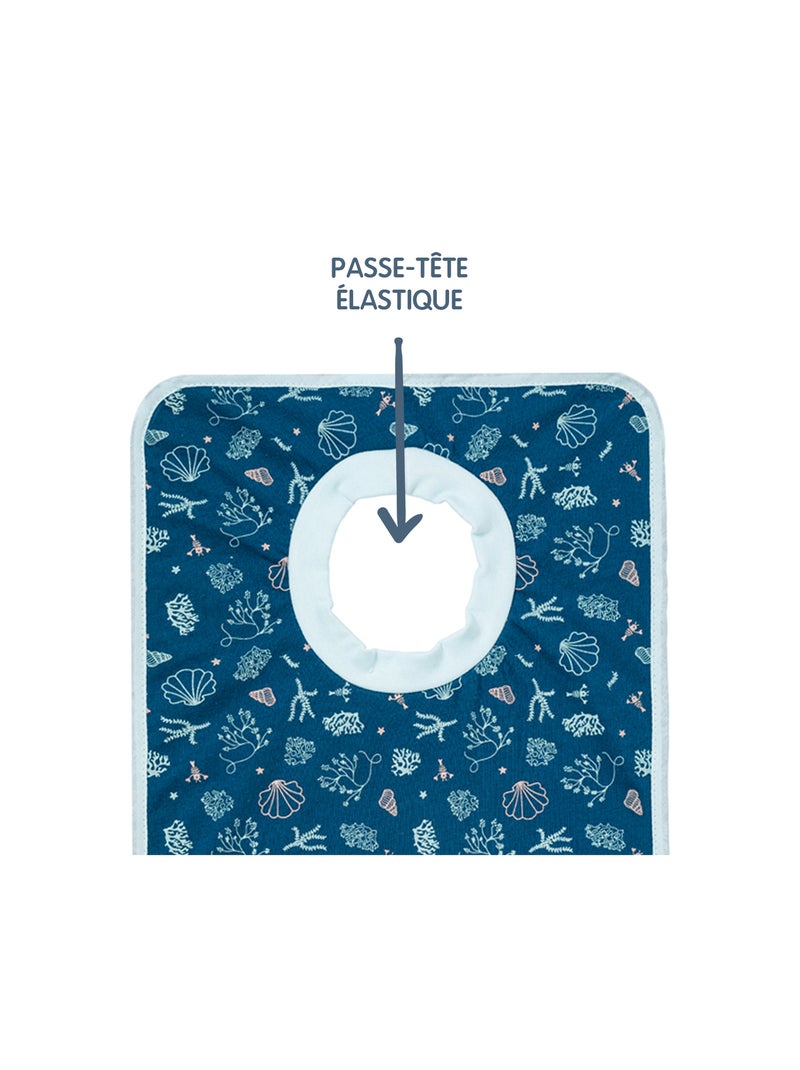 Little Band - 2 bavoirs élastiques 6 mois - Seaside Romance Bleu - Kiabi