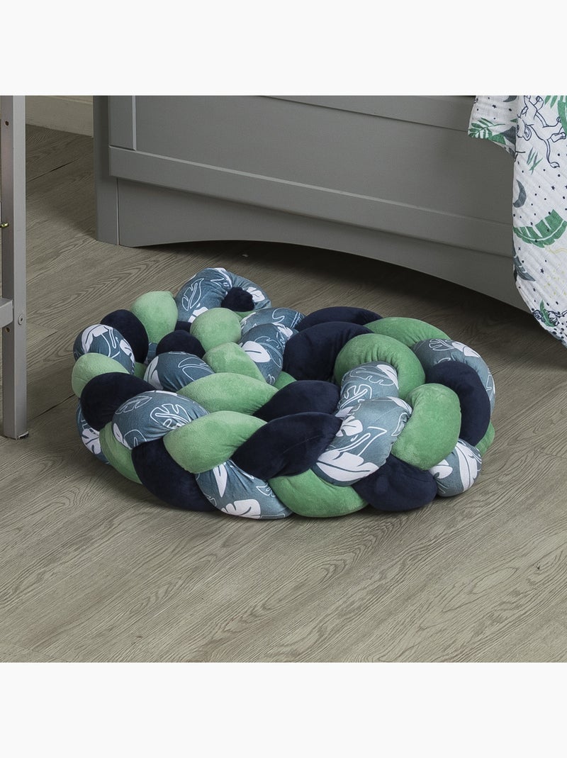 Little Band - Coussin tresse bébé Botanique Bleu - Kiabi