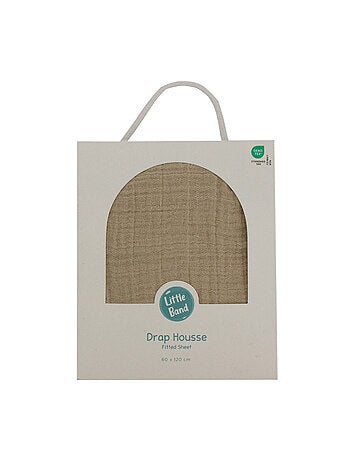 Little Band - Drap housse 60x120 cm Double Gaze de coton