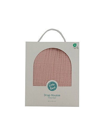 Little Band - Drap housse 60x120 cm Double Gaze de coton