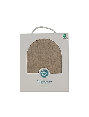 Little Band - Drap housse 70x140 cm Double Gaze de coton