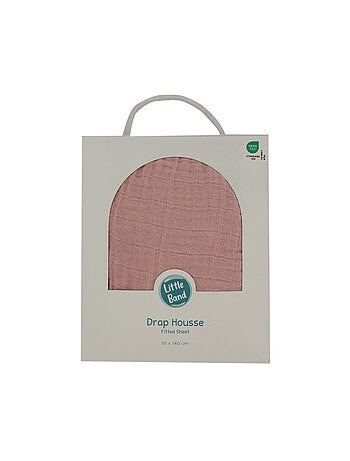 Little Band - Drap housse 70x140 cm Double Gaze de coton