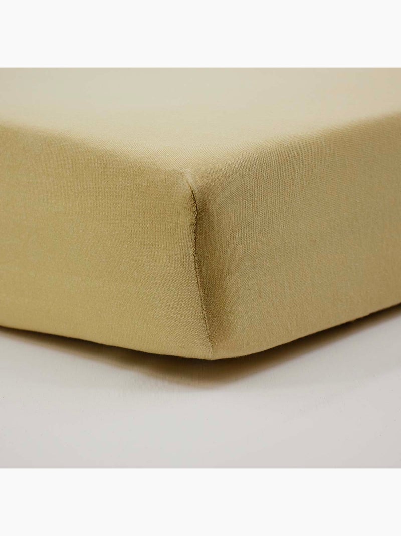 Little Band - Drap housse bébé 60x120 cm  jersey 100% coton Beige sable - Kiabi