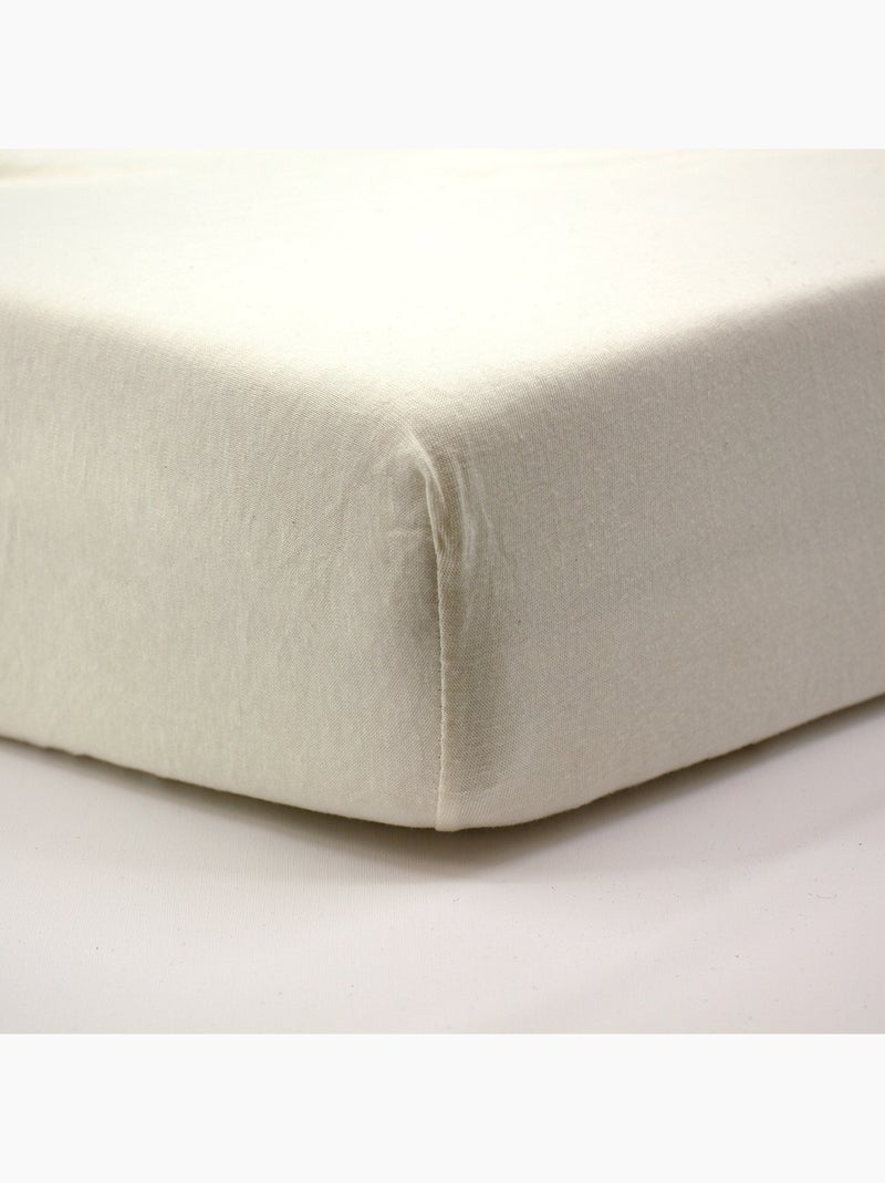 Little Band - Drap housse bébé 60x120 cm  jersey 100% coton Ecru - Kiabi