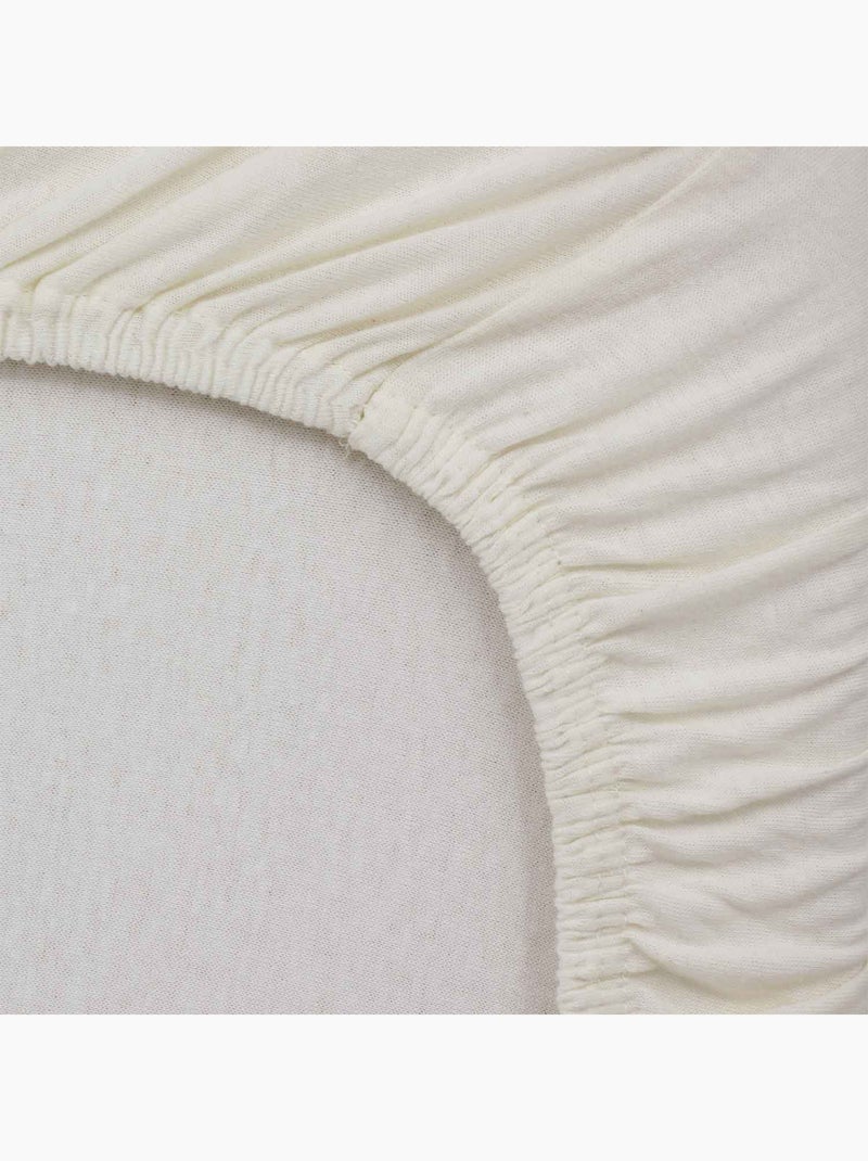 Little Band - Drap housse bébé 60x120 cm  jersey 100% coton Ecru - Kiabi