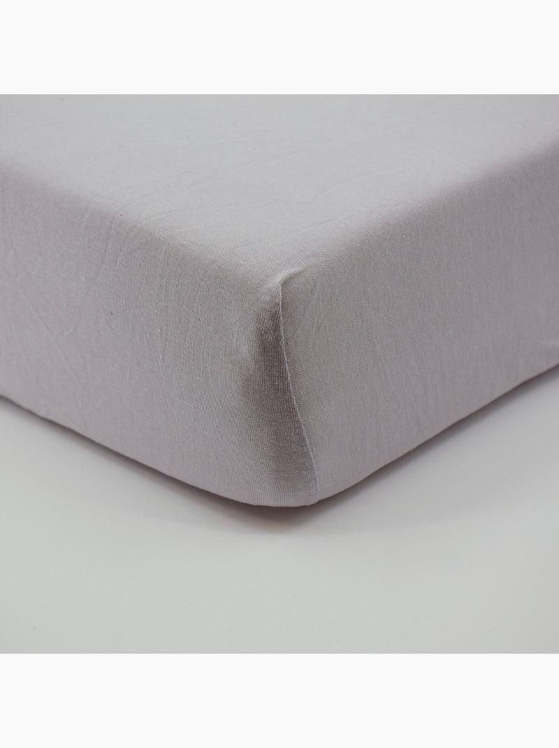 Little Band - Drap housse bébé 60x120 cm  jersey 100% coton Violet - Kiabi