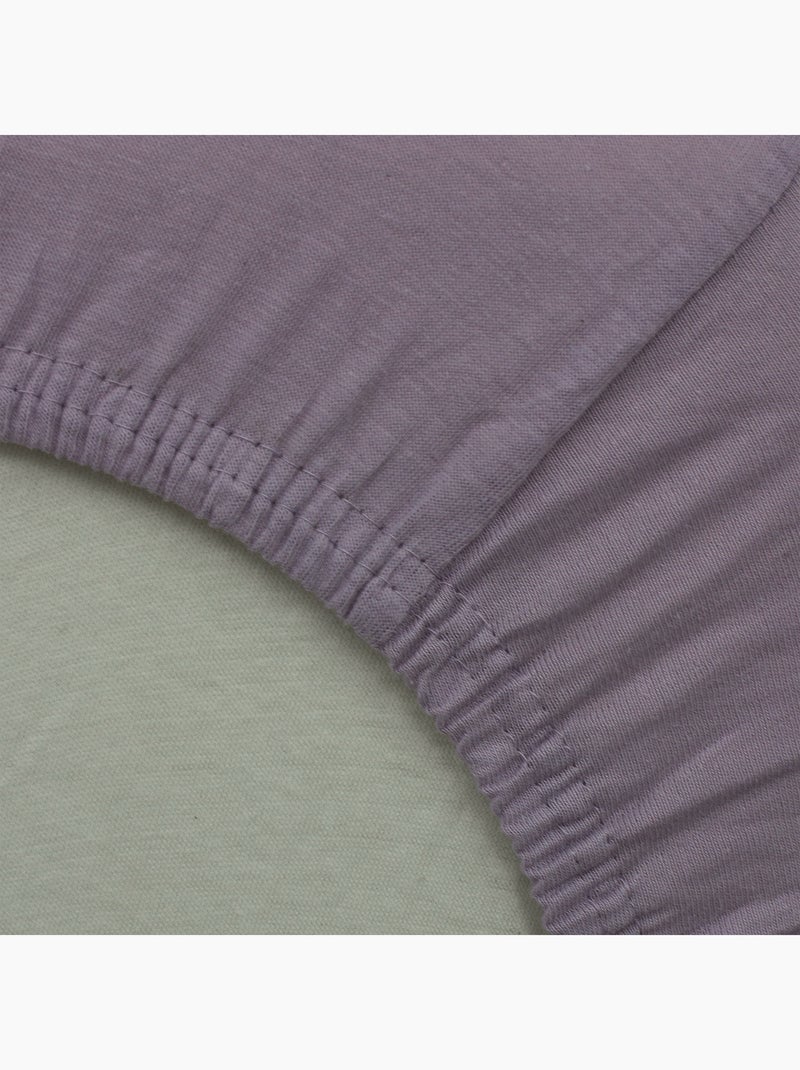 Little Band - Drap housse bébé 60x120 cm  jersey 100% coton Violet - Kiabi