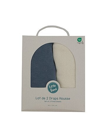 Little Band - Drap housse bébé 60x120 cm jersey 100% coton
