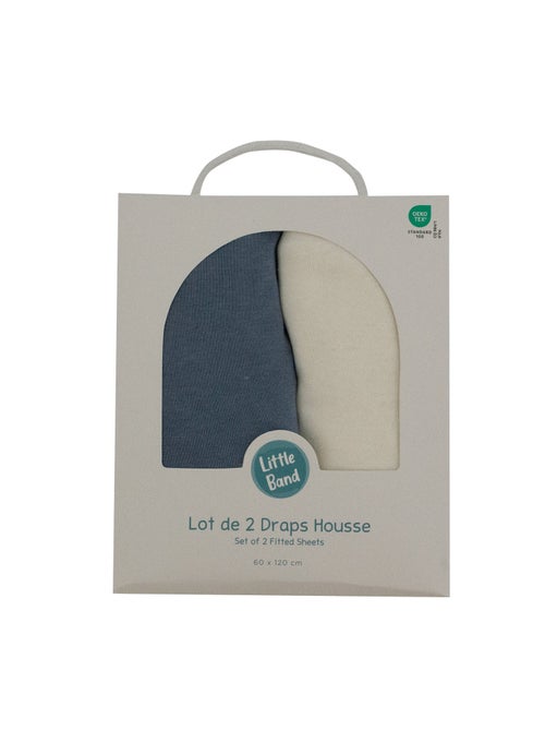 Little Band - Lot de 2 draps-housse 60x120 cm en coton - Kiabi