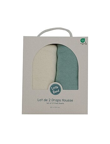Little Band - Lot de 2 draps-housse 70x140 cm En Coton