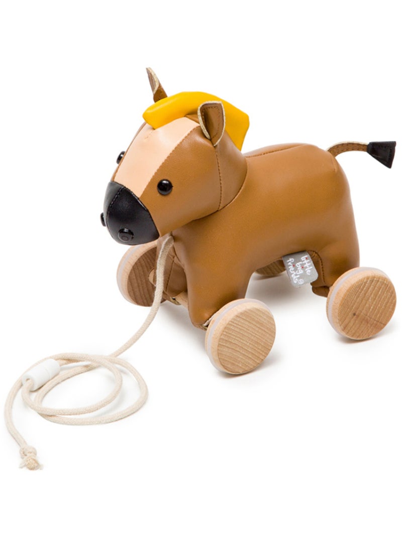 Little Big Friends - Jouet à tirer Cheval Marron - Kiabi