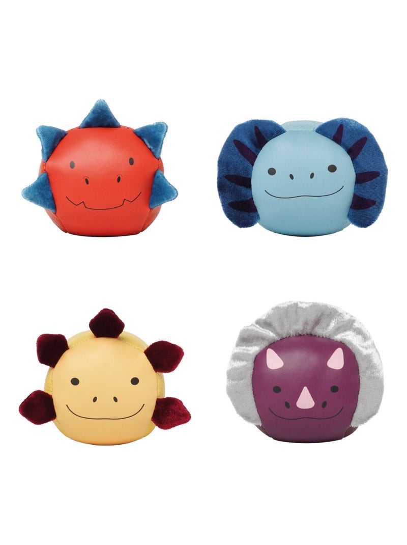 Little Big Friends - Set de 4 balles doudous Les Dooballs Les Amis Dinos Multicolore - Kiabi