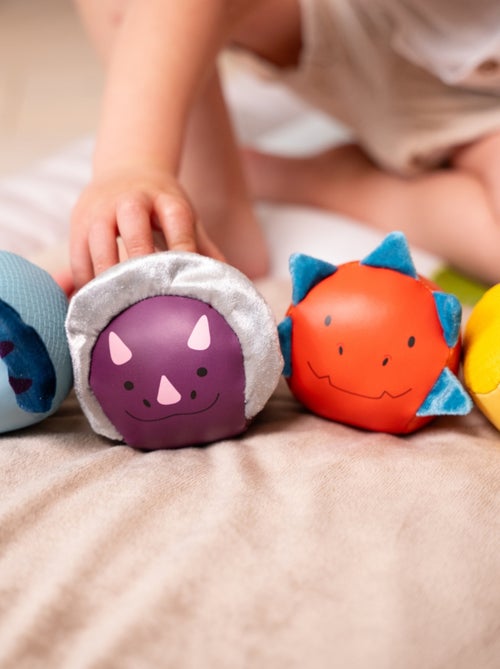 Little Big Friends - Set de 4 balles doudous Les Dooballs Les Amis Dinos - Kiabi