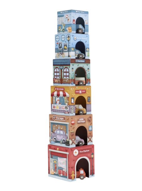 Little Dutch - Blocs à empiler avec voitures - Kiabi