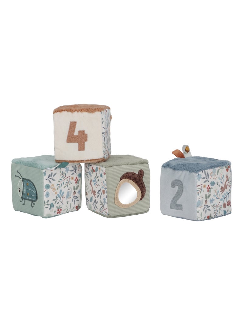Little Dutch - Lot de 4 cubes doux Bleu - Kiabi