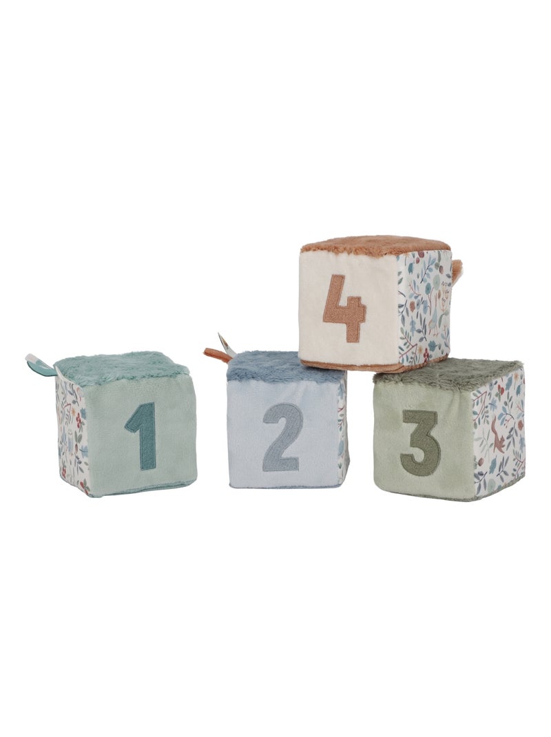 Little Dutch - Lot de 4 cubes doux Bleu - Kiabi