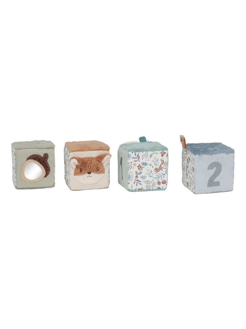 Little Dutch - Lot de 4 cubes doux Bleu - Kiabi