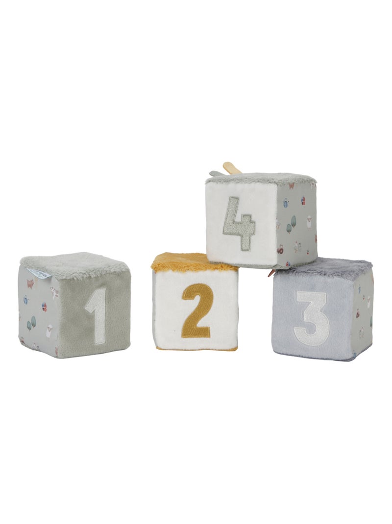 Little Dutch - Lot de 4 cubes doux Multicolore - Kiabi