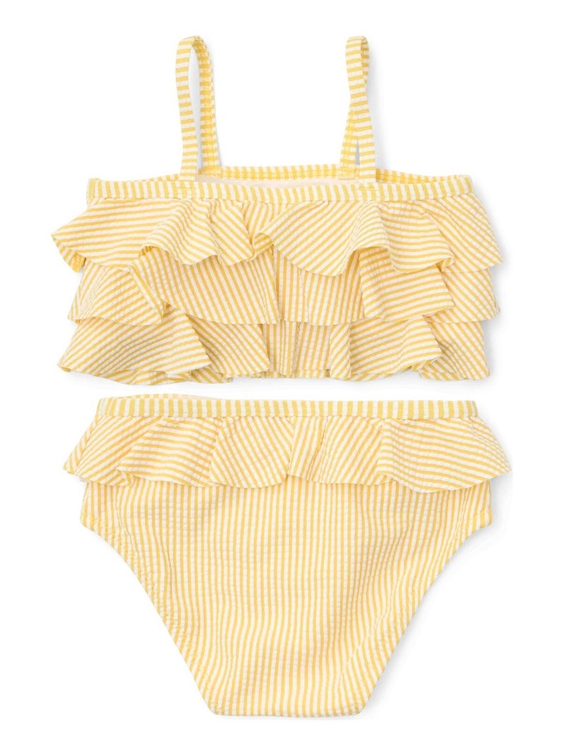 Little Dutch - Maillot de bain 2 pièces à volants Jaune - Kiabi