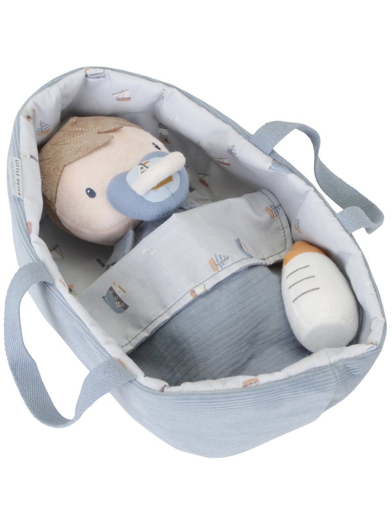 Little Dutch - Set couffin et poupon bébé Bleu - Kiabi