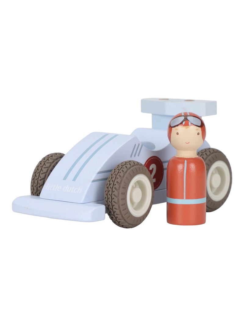 Little Dutch - Set de 2 voitures de course Bleu - Kiabi