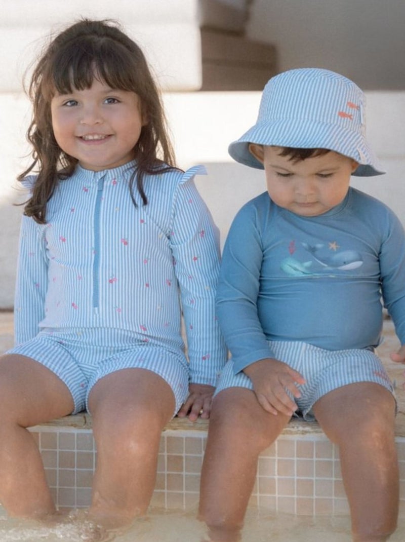 Little Dutch - T-shirt de bain anti-UV manches longues Bleu - Kiabi