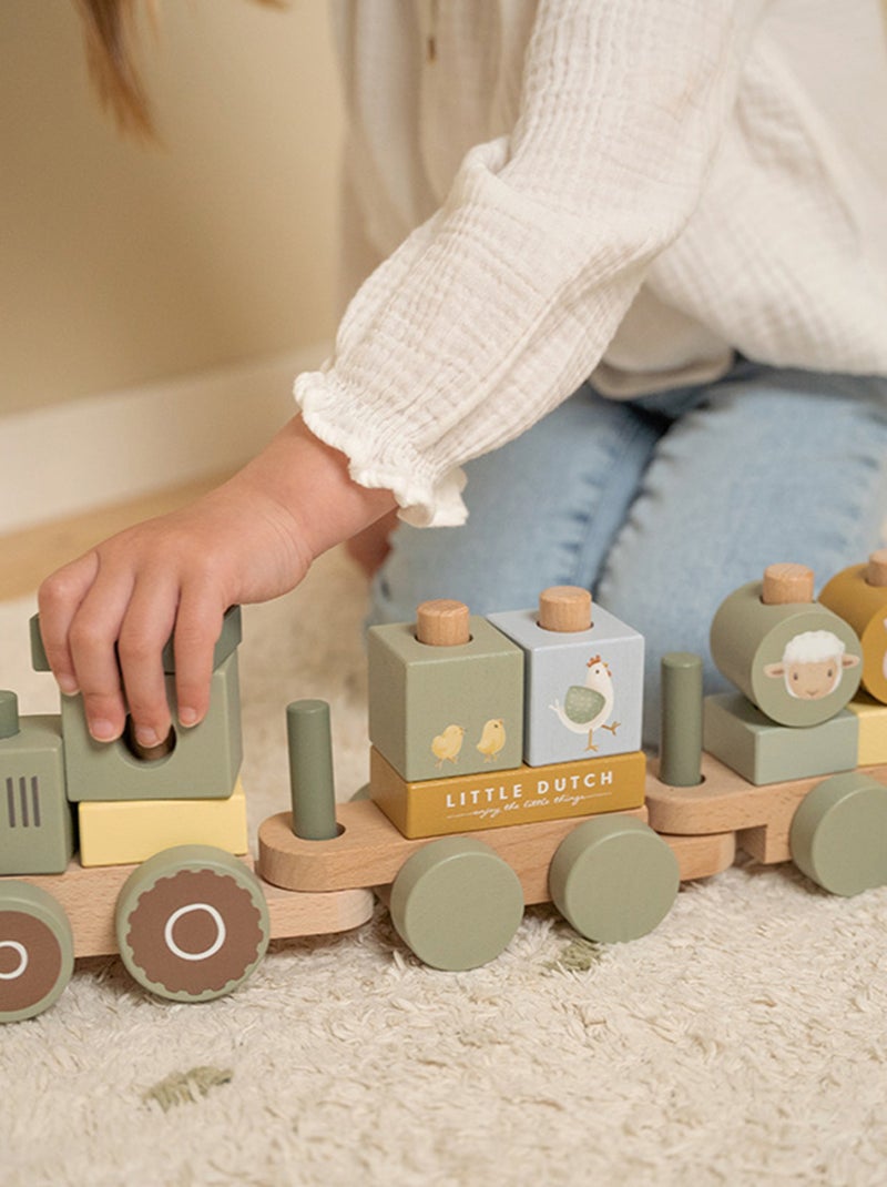 Little Dutch - Train à blocs Vert - Kiabi