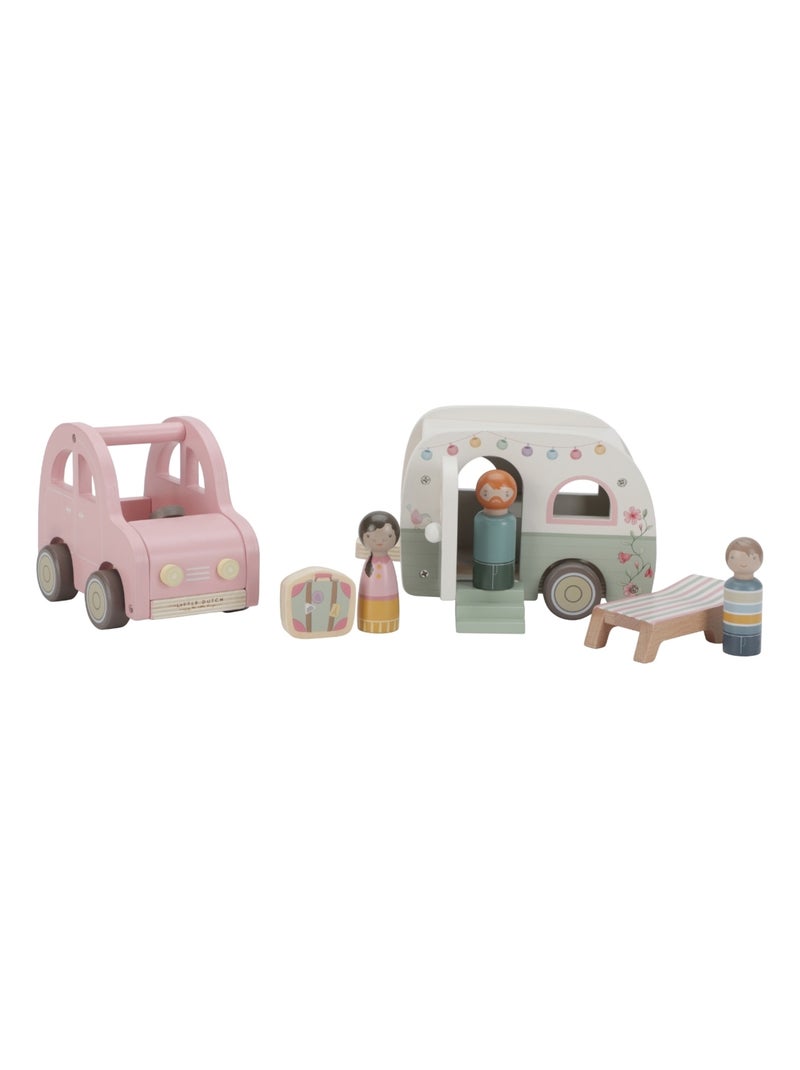 Little Dutch - Voiture avec caravane Rose - Kiabi