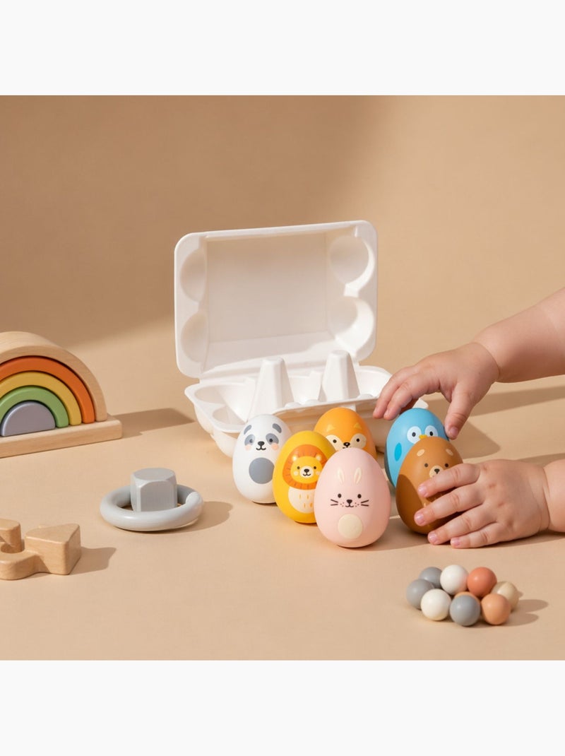 Little L - Boîte d'œufs hochets Marron - Kiabi