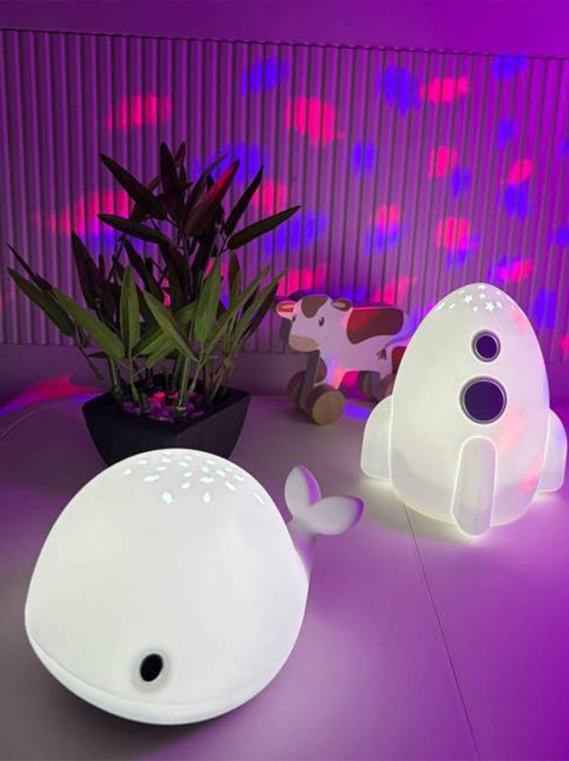 Little L | Projecteur lumineux tactile en silicone baleine Blanc - Kiabi