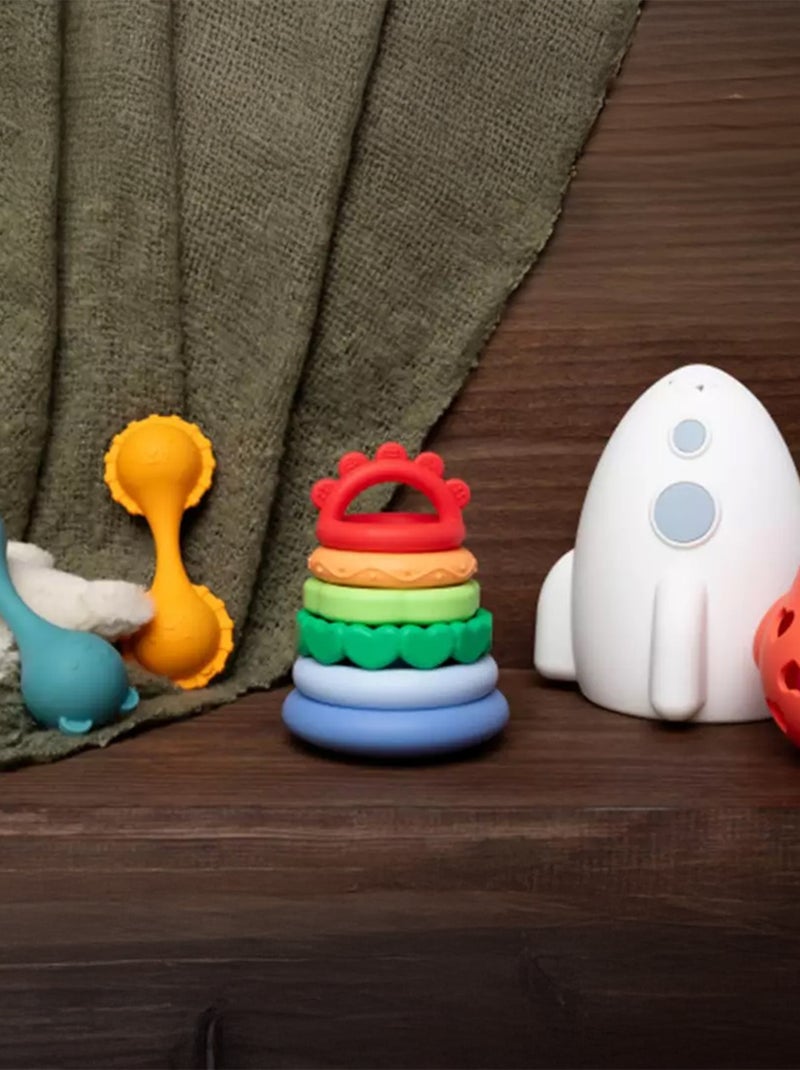 Little L | Projecteur lumineux tactile en silicone Fusée Blanc - Kiabi