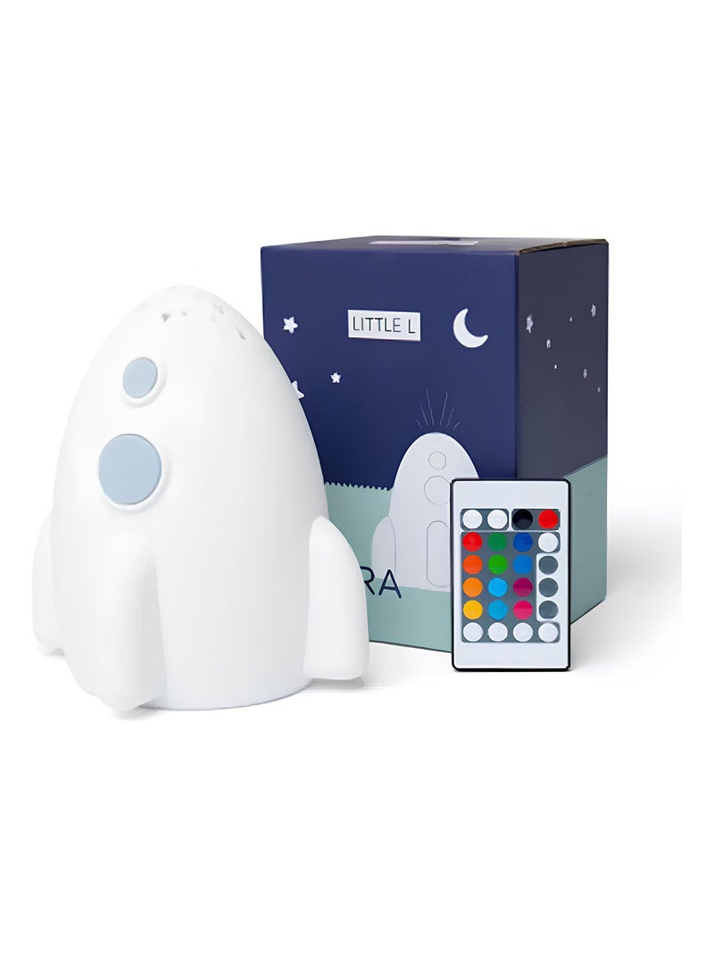 Little L | Projecteur lumineux tactile en silicone Fusée Blanc - Kiabi