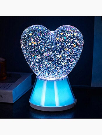 Little L | Veilleuse enfant RGB à paillettes Cœur