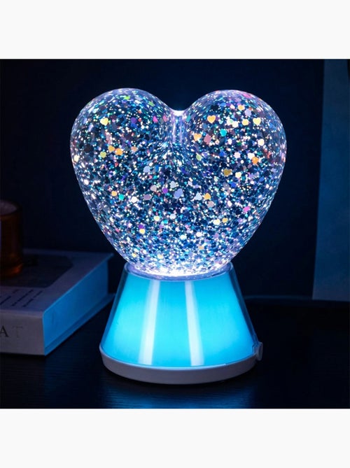Little L | Veilleuse enfant RGB à paillettes Cœur - Kiabi Little L | Veilleuse enfant RGB à paillettes Cœur - Kiabi