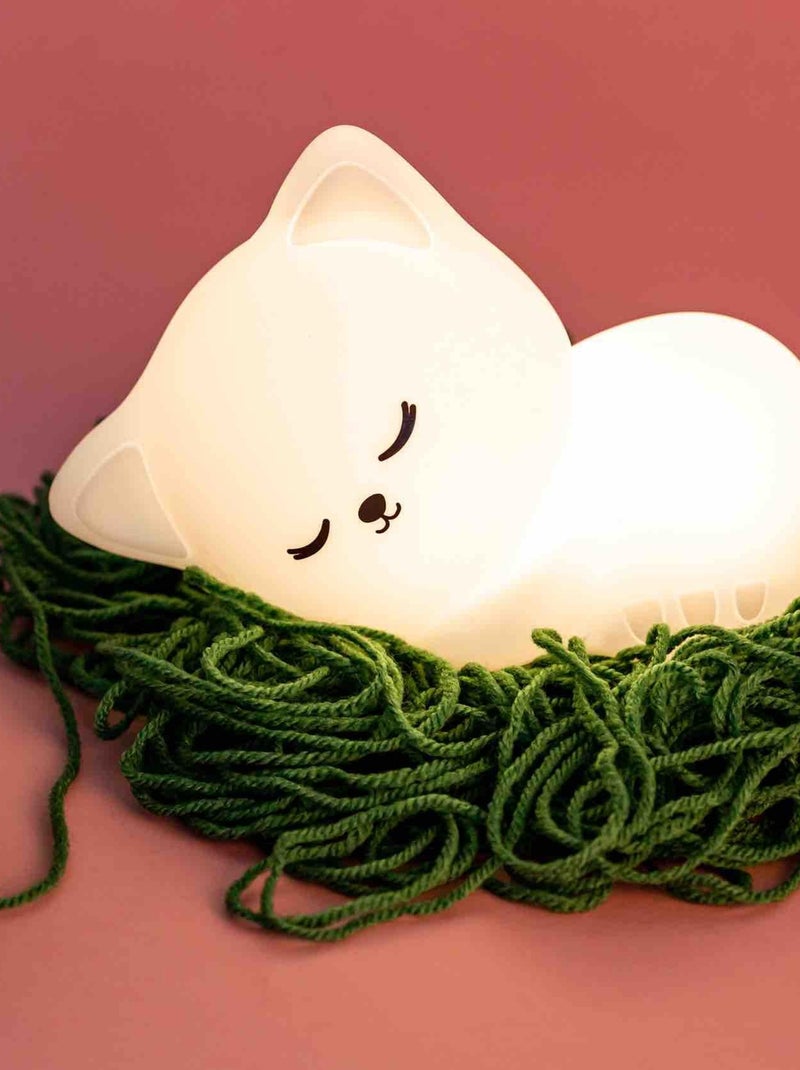 Little L | Veilleuse lumineuse avec télécommande Chaton Stella Blanc - Kiabi