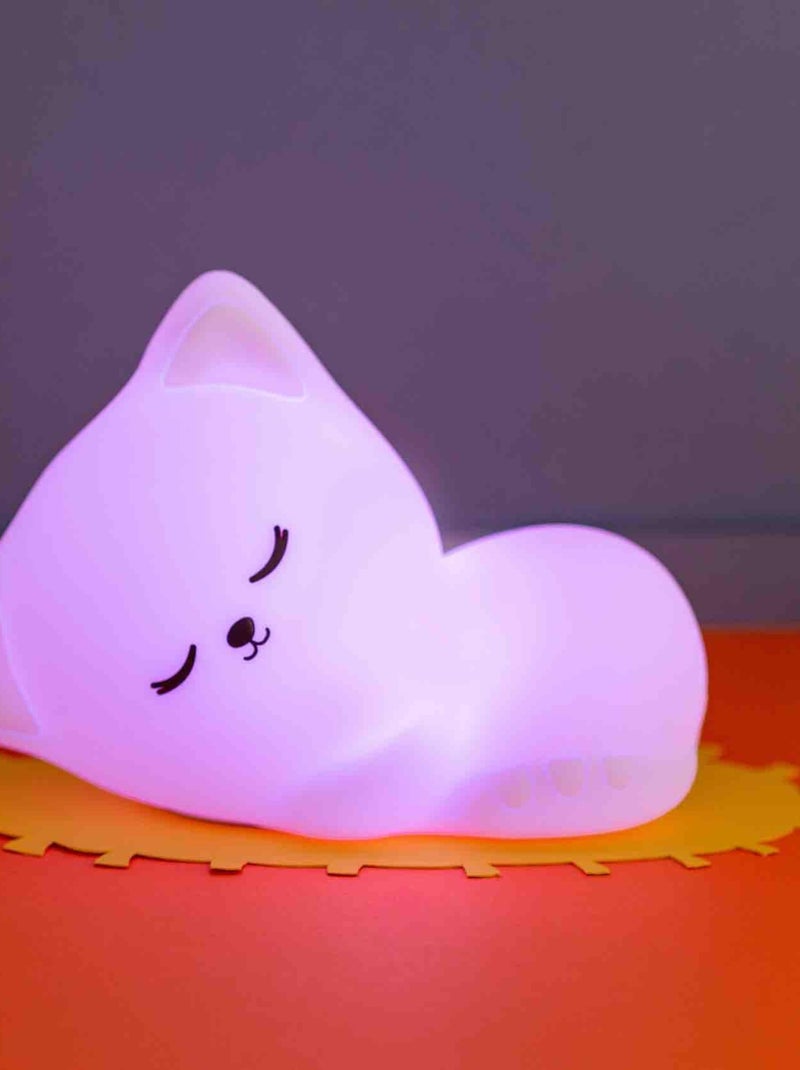 Little L | Veilleuse lumineuse avec télécommande Chaton Stella Blanc - Kiabi