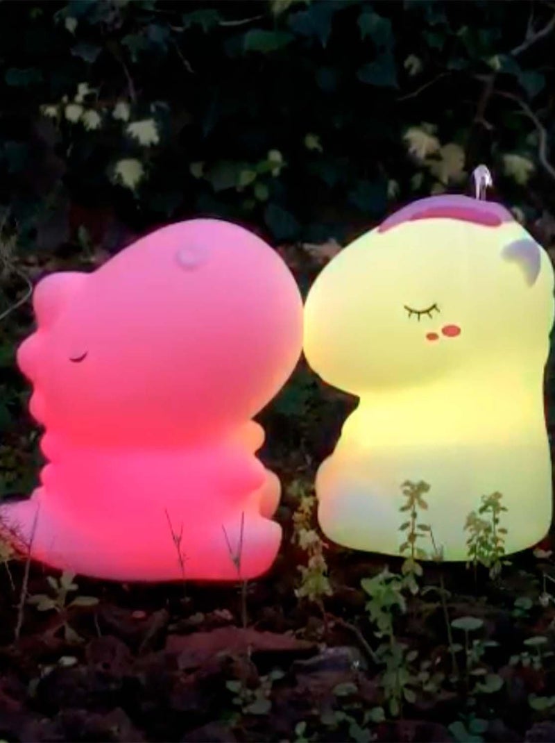 Little L | Veilleuse lumineuse tactile avec télécommande Dino Blanc - Kiabi