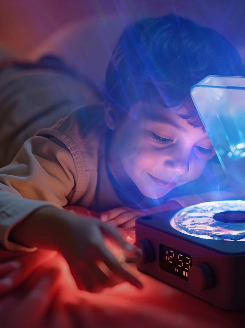 Little L | Veilleuse Tourne-disque sensoriel Magic Wave Rose - Kiabi