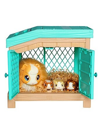 Little Live Pets Mama Surprise Maman-cochon d'Inde avec cage et 3 bébés surprise