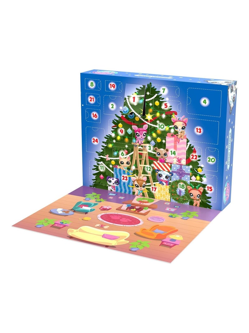 Littlest Pet Shop - Bandai - Calendrier de l’Avent 24 Surprises Bleu Multicolore - Kiabi