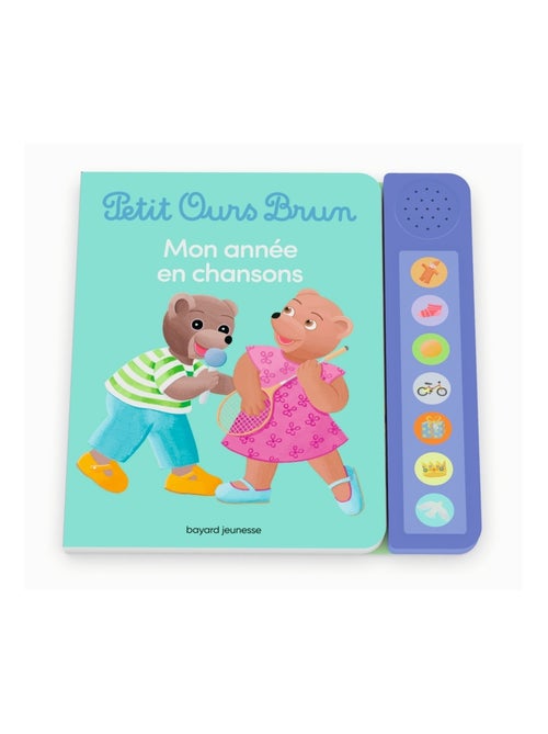 LIVRE - Livre sonore Petit Ours Brun - Mon année en chansons - Kiabi