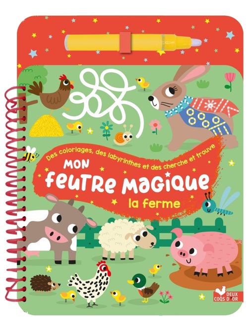 LIVRE - Mon feutre magique la ferme - avec feutre à réservoir d'eau - Kiabi