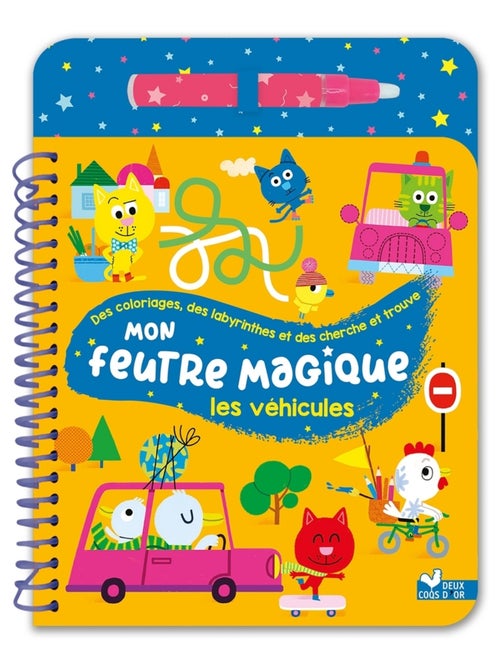 LIVRE - Mon feutre magique les véhicules - avec feutre à réservoir d'eau - Kiabi