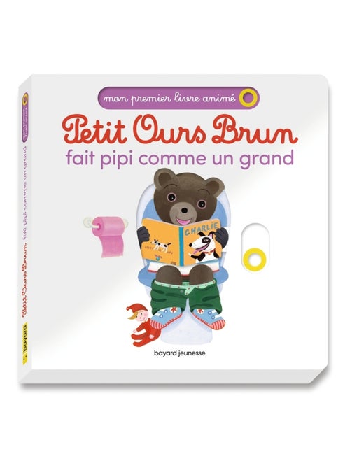 LIVRE - Petit Ours Brun fait pipi comme un grand - Mon premier livre animé - Kiabi